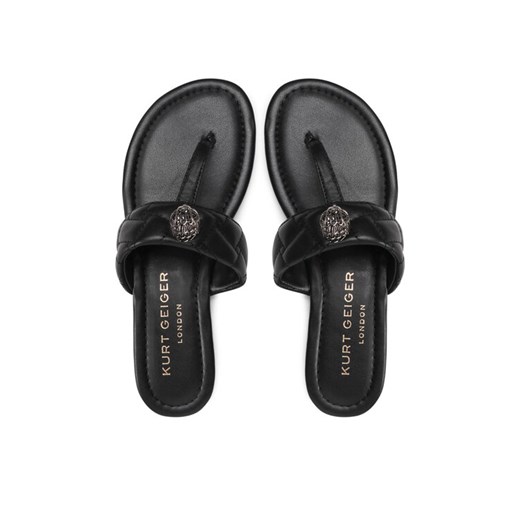 Kurt Geiger Japonki Kensington T-Bar Sandal 8651400109 Czarny ze sklepu MODIVO w kategorii Klapki damskie - zdjęcie 187664989