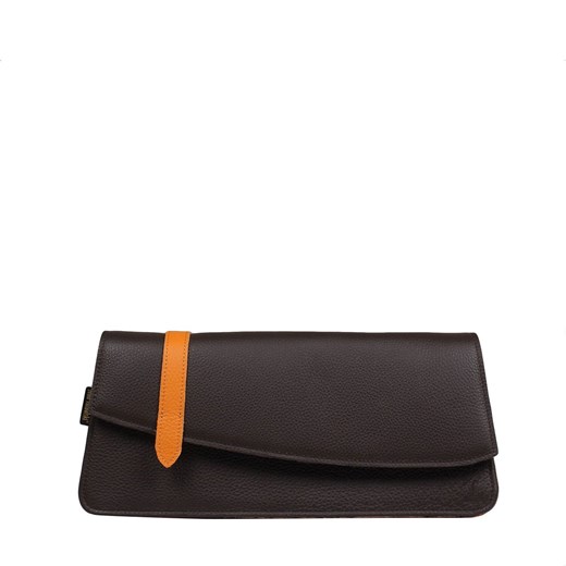 brązowa torebka skórzana kopertówka Tess ze sklepu Słoń Torbalski w kategorii Kopertówki - zdjęcie 187665479