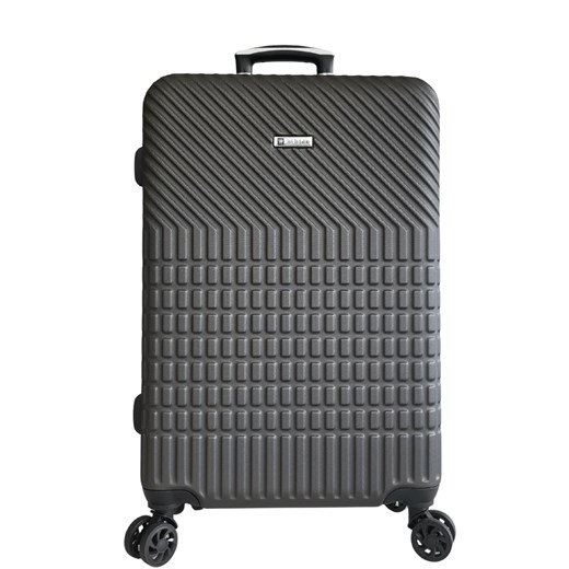 popielata walizka średnia  High Class Collection 66 cm ze sklepu Słoń Torbalski w kategorii Walizki - zdjęcie 187665496