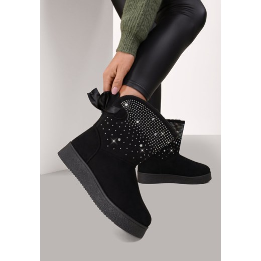 Czarne Śniegowce Susitna ze sklepu renee.pl w kategorii Śniegowce damskie - zdjęcie 187665646