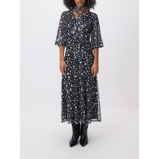 Reserved - Szyfonowa sukienka maxi - czarny ze sklepu Reserved w kategorii Sukienki - zdjęcie 187666129