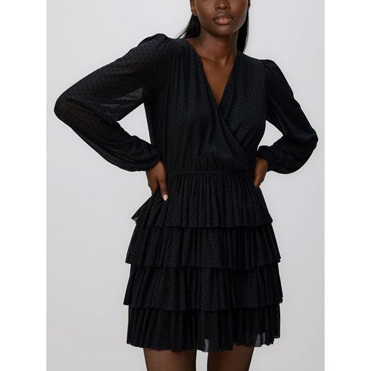 Reserved - Sukienka mini w groszki - czarny ze sklepu Reserved w kategorii Sukienki - zdjęcie 187666167