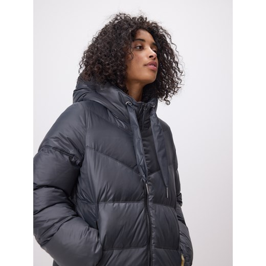 Reserved - Puchowa kurtka z kapturem - ciemnoszary ze sklepu Reserved w kategorii Kurtki damskie - zdjęcie 187666305
