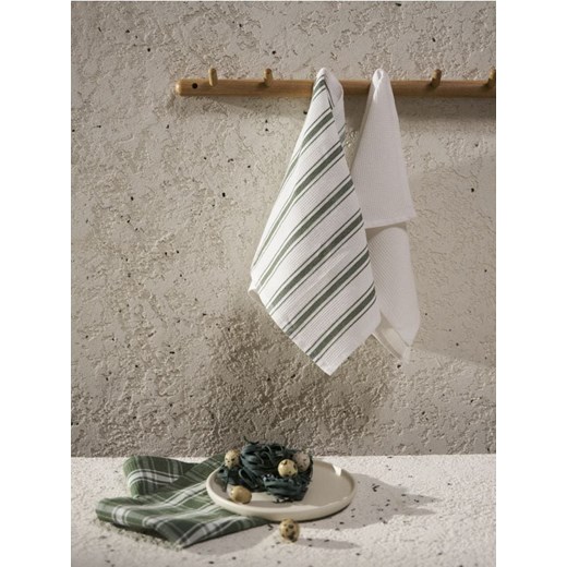 Sinsay - Ścierki kuchenne 3 pack - zielony Sinsay One Size Sinsay