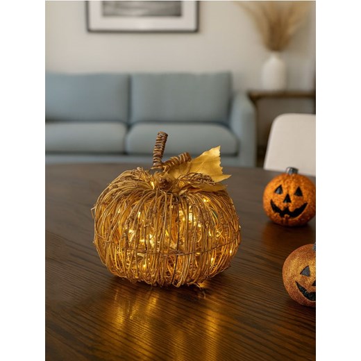 Sinsay - Lampka LED w kształcie dyni - beżowy ze sklepu Sinsay w kategorii Oświetlenie led - zdjęcie 187666817