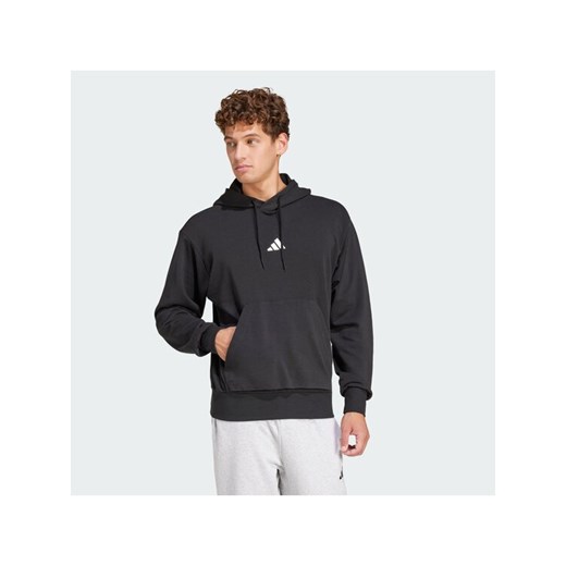 adidas Bluza Essentials Feel Cozy JE3849 Czarny Regular Fit ze sklepu MODIVO w kategorii Bluzy męskie - zdjęcie 187666919