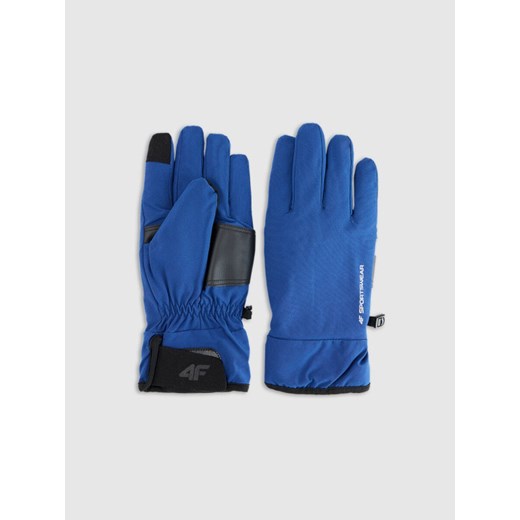 Rękawiczki zimowe Touch Screen uniseks 4F 4FWMM00AGLOU125 - granatowe ze sklepu Sportstylestory.com w kategorii Rękawiczki męskie - zdjęcie 187667745