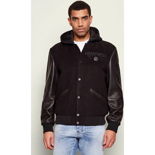 Philipp Plein Kurtka bomber | Regular Fit | z dodatkiem skóry ze sklepu Gomez Fashion Store w kategorii Kurtki męskie - zdjęcie 187667929