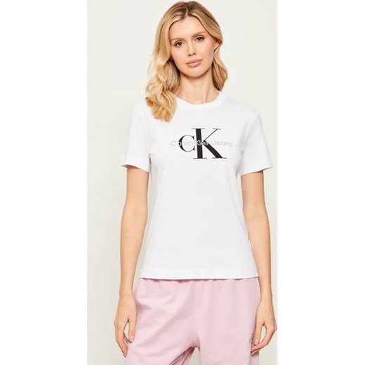 Calvin Klein Jeans T-shirt CORE MONOLOGO | Regular Fit ze sklepu Gomez Fashion Store w kategorii Bluzki damskie - zdjęcie 187667987