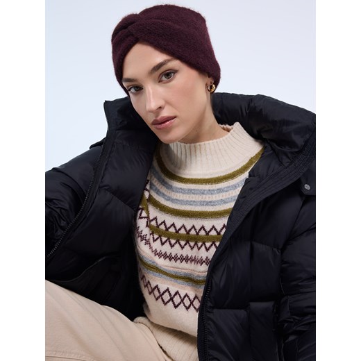 Mohito - Dzianinowa bordowa opaska z dodatkiem wełny - kasztanowy ze sklepu Mohito w kategorii Opaski do włosów - zdjęcie 187669105