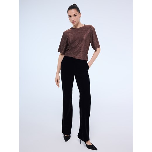 Mohito - Bluzka z metaliczną nitką - pomarańczowy Mohito M Mohito