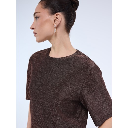 Mohito - Bluzka z metaliczną nitką - pomarańczowy ze sklepu Mohito w kategorii Bluzki damskie - zdjęcie 187669208