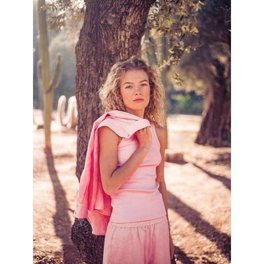 Reserved - Bawełniany top - różowy Reserved L promocyjna cena Reserved