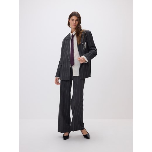 Reserved - Marynarka z wiskozą - ciemnoszary ze sklepu Reserved w kategorii Marynarki damskie - zdjęcie 187669757