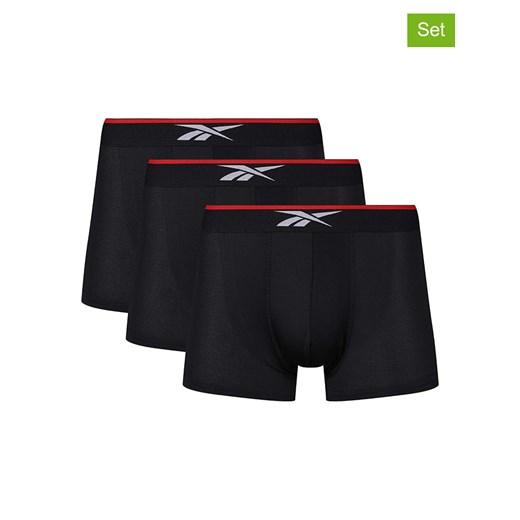 Reebok Bokserki (3 pary) &quot;Glynn&quot; w kolorze czarnym ze sklepu Limango Polska w kategorii Majtki męskie - zdjęcie 187669975