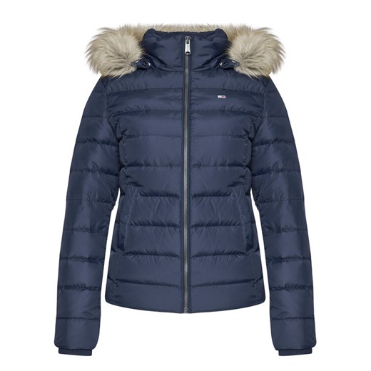 Tommy Jeans Kurtka puchowa Basic DW0DW08588 Granatowy Regular Fit ze sklepu MODIVO w kategorii Kurtki damskie - zdjęcie 187670237