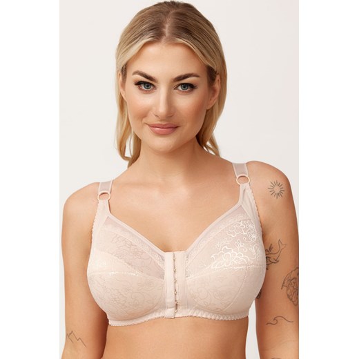 Biustonosz półusztywniany Azal P025 beżowy ze sklepu kontri.pl w kategorii Biustonosze - zdjęcie 187670548