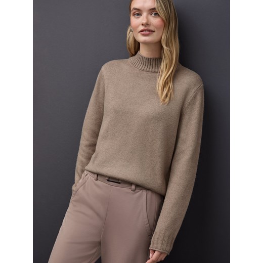 Street One Sweter damski z dzianiny Kobiety taupe marmurkowy ze sklepu vangraaf w kategorii Swetry damskie - zdjęcie 187670568