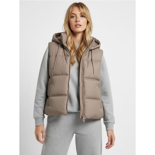 Sinsay - Kamizelka z kapturem - beżowy ze sklepu Sinsay w kategorii Kamizelki damskie - zdjęcie 187671405