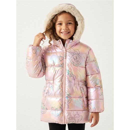 Sinsay - Pikowana kurtka z efektem holograficznym Minnie Mouse - różowy ze sklepu Sinsay w kategorii Kurtki dziewczęce - zdjęcie 187671438