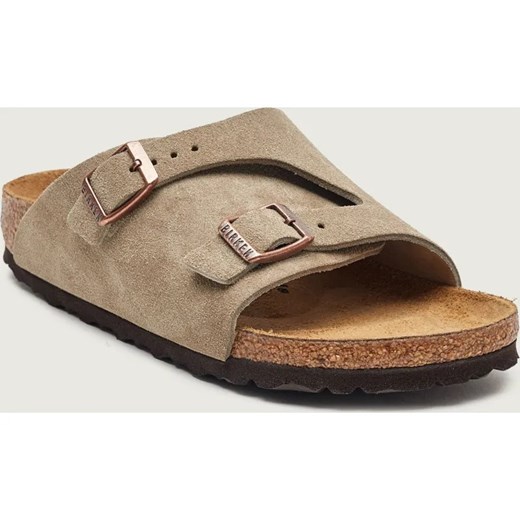 Birkenstock Klapki Zürich LEVE | narrow fit | zamsz ze sklepu Gomez Fashion Store w kategorii Klapki damskie - zdjęcie 187672605