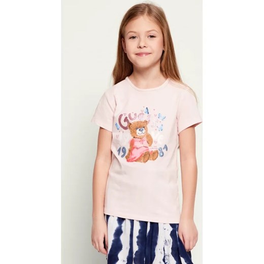 Guess T-shirt | Regular Fit ze sklepu Gomez Fashion Store w kategorii Bluzki dziewczęce - zdjęcie 187672659