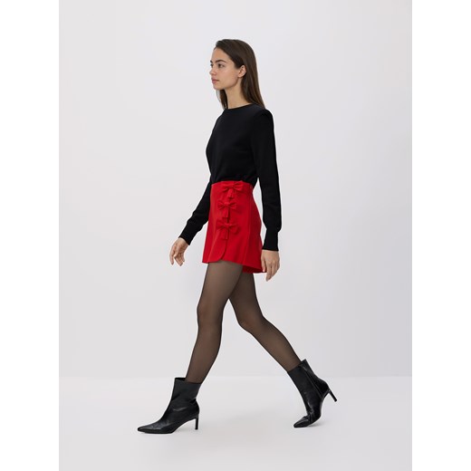 Reserved - Spódnico-szorty z kokardkami - czerwony ze sklepu Reserved w kategorii Spódnice - zdjęcie 187673745