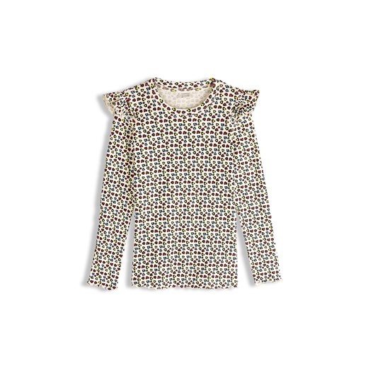 GATE Prążkowana koszulka z nadrukiem 5Y ze sklepu gateshop w kategorii Bluzki dziewczęce - zdjęcie 187674029