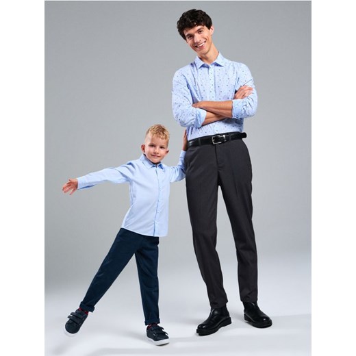 Sinsay - Bawełniana koszula - błękitny ze sklepu Sinsay w kategorii Koszule chłopięce - zdjęcie 187674717