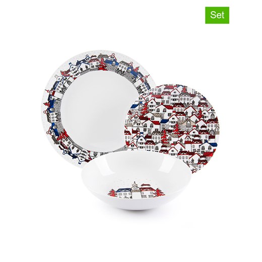 Trendy Kitchen by EXCÉLSA 12-częściowy zestaw talerzy &quot;Innsbruck&quot; w kolorze białym ze sklepu Limango Polska w kategorii Naczynia - zdjęcie 187674787