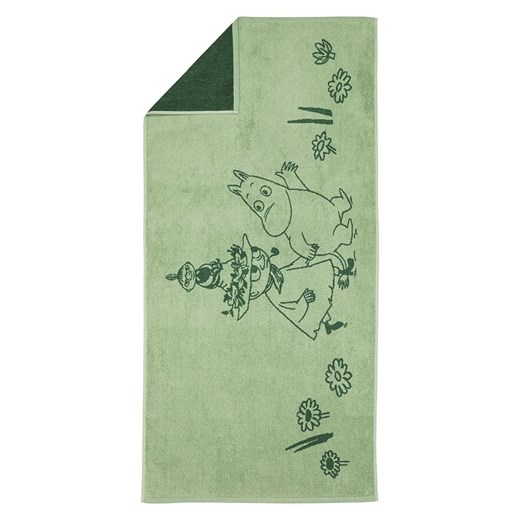 Moomin Ręcznik prysznicowy &quot;Friends&quot; w kolorze zielonym - 140 x 70 cm onesize wyprzedaż Limango Polska