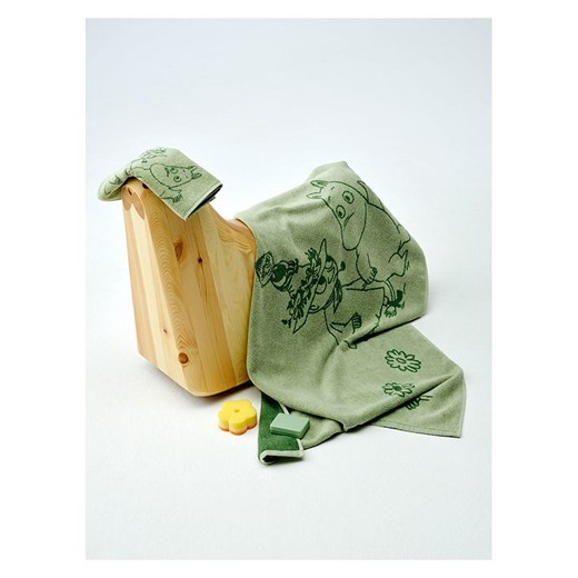 Moomin Ręcznik prysznicowy &quot;Friends&quot; w kolorze zielonym - 140 x 70 cm onesize wyprzedaż Limango Polska