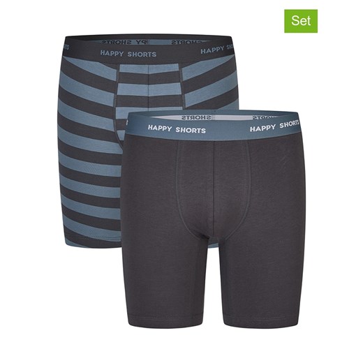 Happy Shorts Bokserki (2 pary) w kolorze niebiesko-czarnym ze sklepu Limango Polska w kategorii Majtki męskie - zdjęcie 187674948