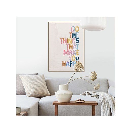 Orangewallz Druk artystyczny &quot;Happy Things&quot; w ramce ze sklepu Limango Polska w kategorii Obrazy - zdjęcie 187675025
