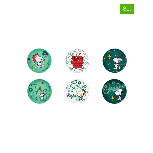 Trendy Kitchen by EXCÉLSA Talerzyki (6 szt.) w kolorze biało-zielonym do przystawek - Ø 15 cm ze sklepu Limango Polska w kategorii Naczynia - zdjęcie 187675096