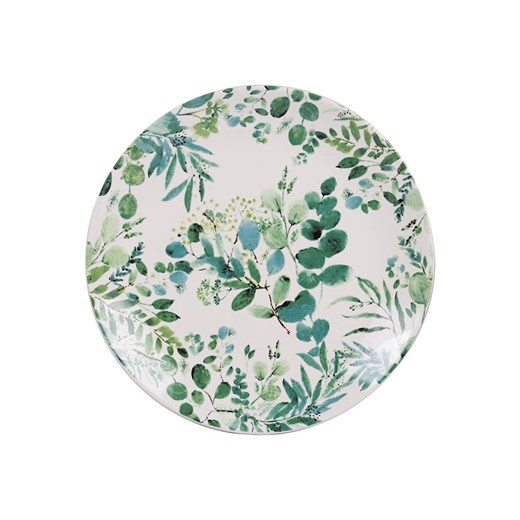 TABLE PASSION Talerz śniadaniowy &quot;Natura&quot; w kolorze biało-zielonym - Ø 21,5 cm ze sklepu Limango Polska w kategorii Naczynia - zdjęcie 187675179