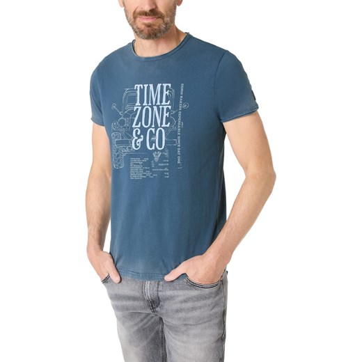 Timezone Koszulka w kolorze niebieskim ze sklepu Limango Polska w kategorii T-shirty męskie - zdjęcie 187675508