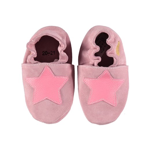 lamino Skórzane buty w kolorze różowym do raczkowania ze sklepu Limango Polska w kategorii Kapcie dziecięce - zdjęcie 187676298
