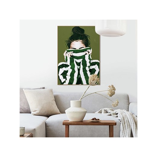 Orangewallz Druk artystyczny &quot;Green Boo&quot; w ramce ze sklepu Limango Polska w kategorii Obrazy - zdjęcie 187676465