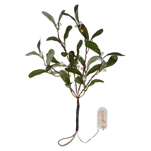 STAR Trading Gałązka jemioły LED w kolorze zielonym - 35 cm ze sklepu Limango Polska w kategorii Oświetlenie - zdjęcie 187676959