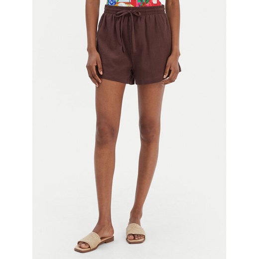 Seafolly Szorty materiałowe Crinkle 55429-SH Brązowy Regular Fit ze sklepu MODIVO w kategorii Szorty - zdjęcie 187677146