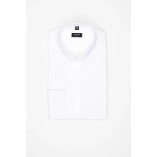 KOSZULA VERSONE 3555 DŁUGI RĘKAW SLIM FIT BIAŁA Z BAWEŁNY ze sklepu Recman w kategorii Koszule męskie - zdjęcie 187677709