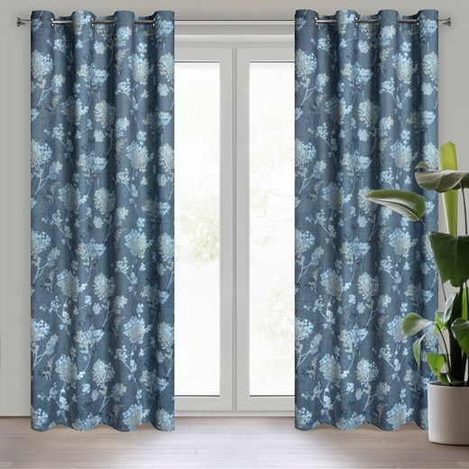 ZASŁONA GOTOWA D91 ANDY 140 X 250 CM CIEMNONIEBIESKI ze sklepu lenaodniemowlakadoszkolniaka.pl w kategorii Zasłony - zdjęcie 187678019