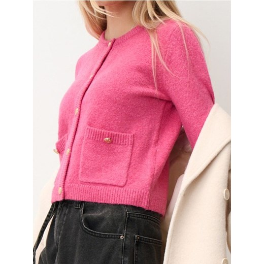 Sinsay - Kardigan - różowy Sinsay XS Sinsay
