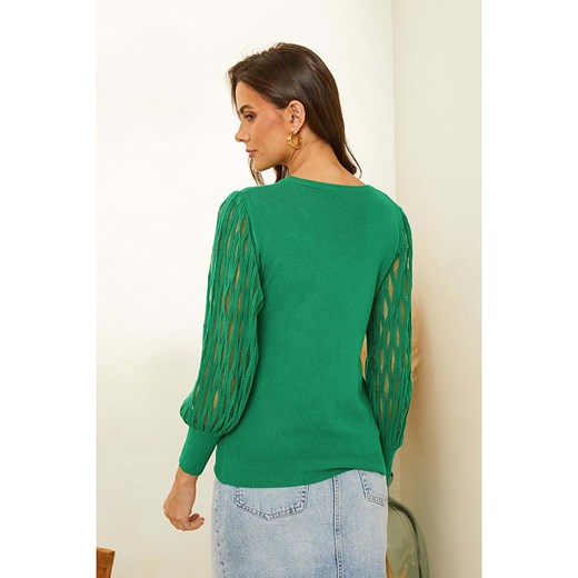 Soft Cashmere Sweter w kolorze zielonym Soft Cashmere 34/36 okazja Limango Polska