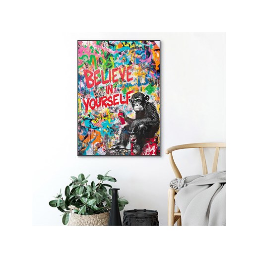 Orangewallz Druk artystyczny &quot;Monkey Graffiti&quot; w ramce ze sklepu Limango Polska w kategorii Obrazy - zdjęcie 187678597