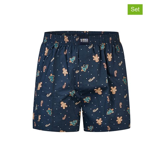 Happy Shorts Bokserki (2 pary) w kolorze granatowo-ciemnozielonym ze sklepu Limango Polska w kategorii Majtki męskie - zdjęcie 187678708