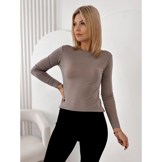 bluzka tonale ciemnobeżowa one size ze sklepu UBRA w kategorii Bluzki damskie - zdjęcie 187678755