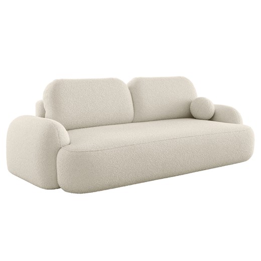 Kremowa sofa tapicerowana tkaniną boucle R5-L94 ze sklepu Edinos.pl w kategorii Sofy i kanapy - zdjęcie 187678935