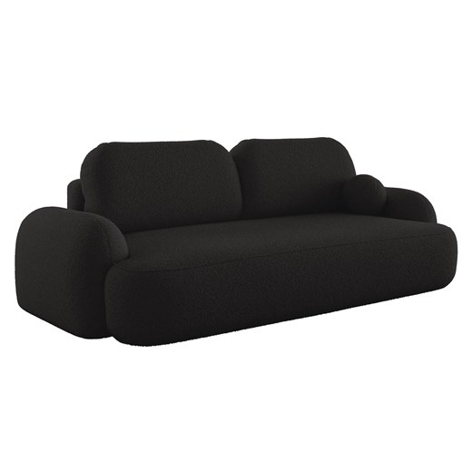 Czarna nowoczesna sofa rozkładana boucle K1-F96 ze sklepu Edinos.pl w kategorii Sofy i kanapy - zdjęcie 187678946